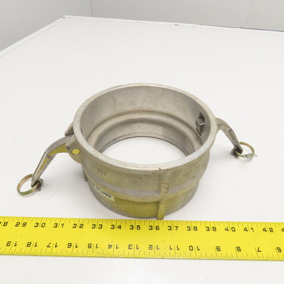 D-600 6" Female Camlock x 6" Female NPT D-Style Coupler Needs Gasket