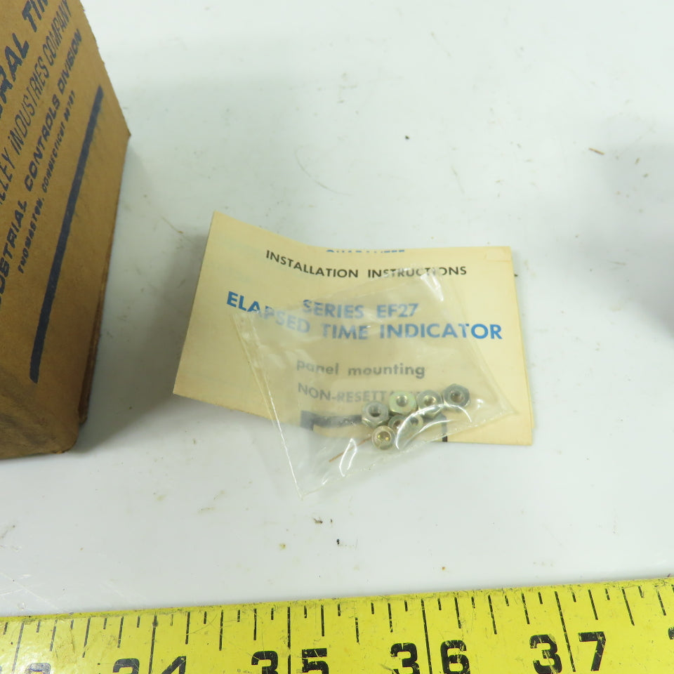 General Time EF 2733 Elapsed Time Indicator Minutes and Tenths 120V 60Hz NEW