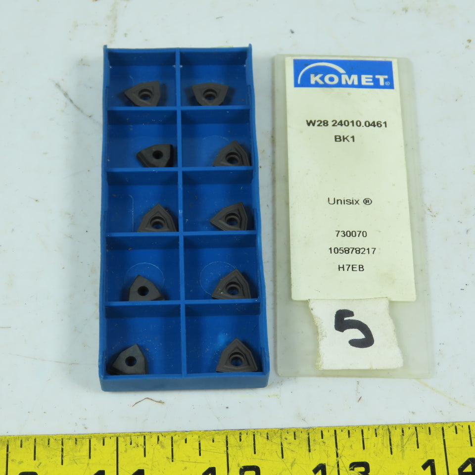 Komet 105878217 W28 24010.0461 Unisix Indexable Inserts BK1 Grade Lot/10