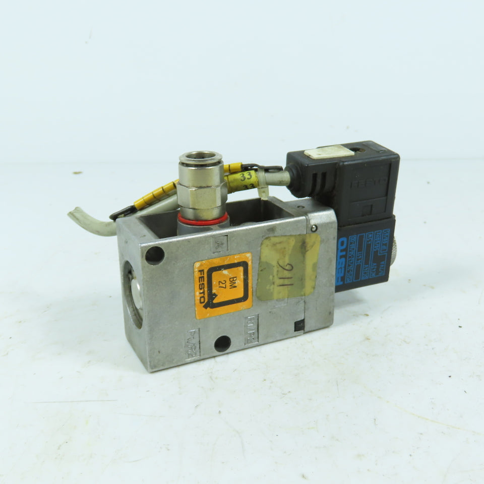 Festo 8313 MOFH-3-1/4-SA 3/2-Way Solenoid Valve 24VDC 116psi
