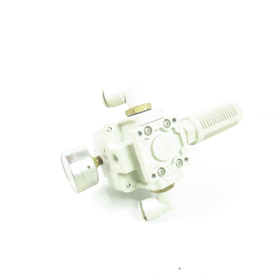 SMC IRV3000-04BG Vacuum Regulator -100 to -1.3 kPa with Gauge and Muffler