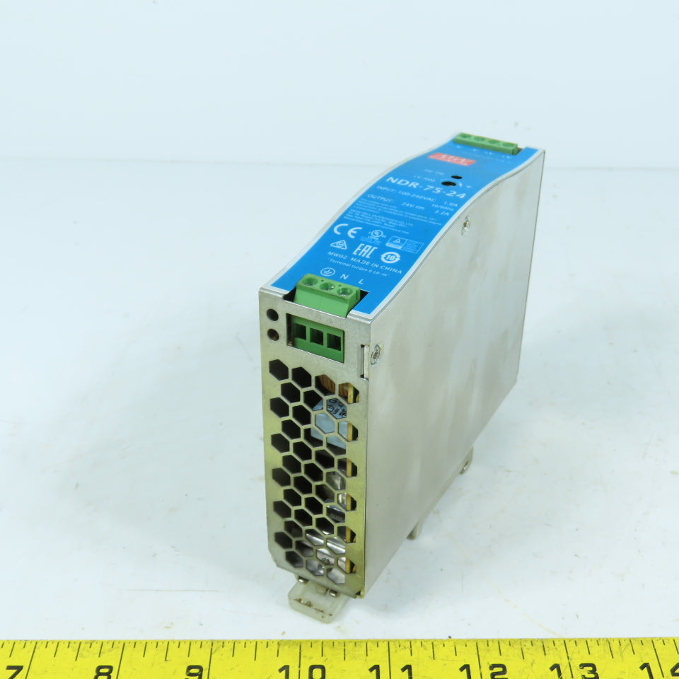 Mean Well NDR-75-24 75W 24V 3.2A DIN Rail Power Supply 100-240VAC