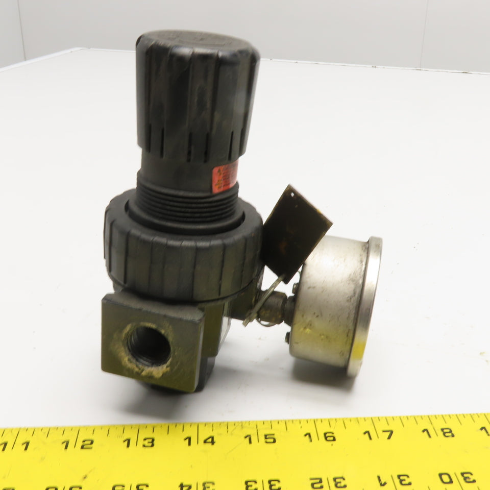 Parker 07R313AC 3/8" NPT Pneumatic Regulator 250 PSI Max with 160 PSI Gauge