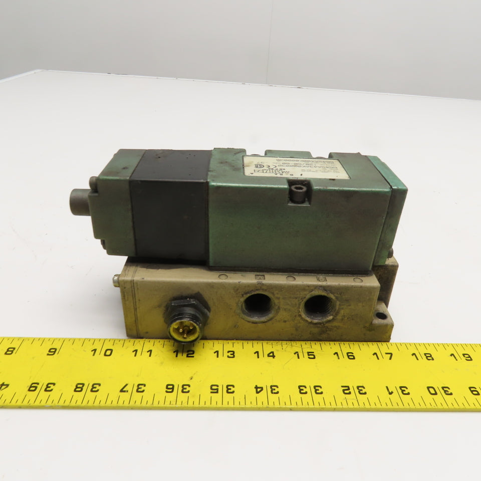 Numatics 554SA43AK000030 Solenoid Valve 150 PSI 120VAC 0.37A with Manifold Base