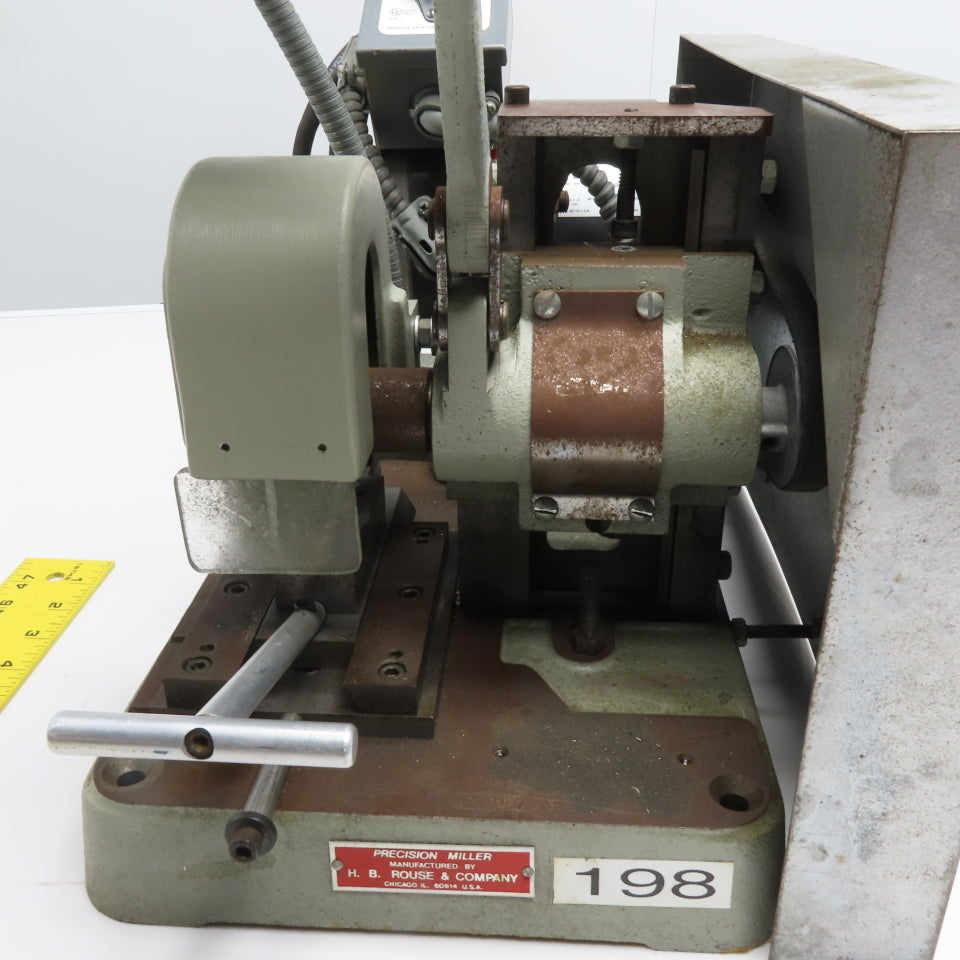 H. B. Rouse Co. Small Parts Milling Slot Cutting Plunge Cutter 1/2HP 115V 1Ph