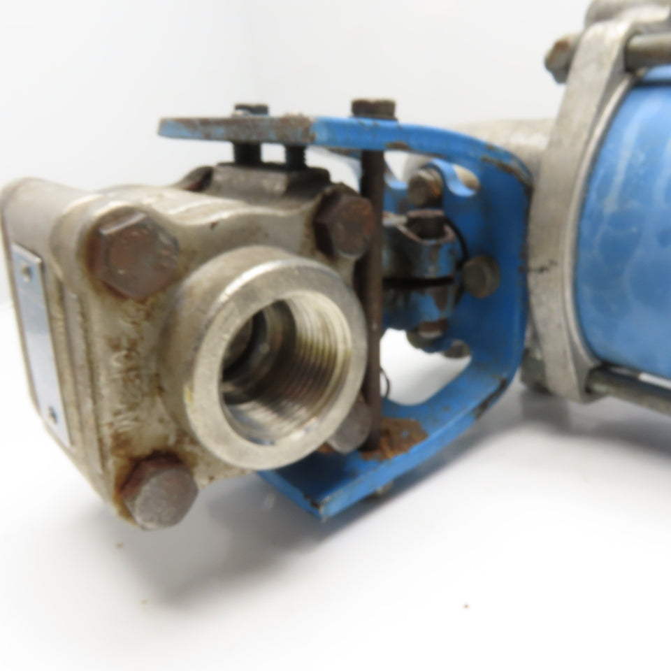 Jamesbury 4A 3600 MT1 1" 316SS Ball Valve with ST 50E Pneumatic Actuator