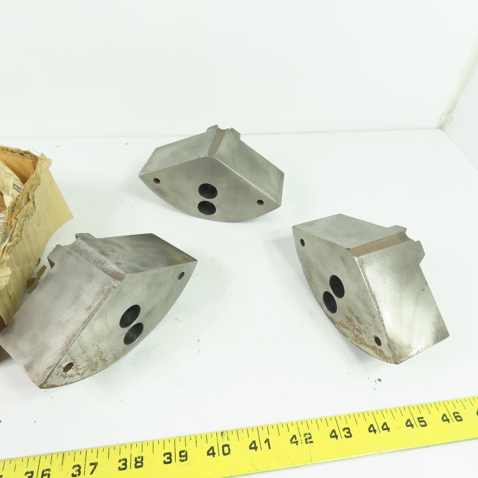 RKT-6200CI Soft Pie Chuck Jaws Cast Iron 1.5mm x 60° Serrations 6" OD Set/3