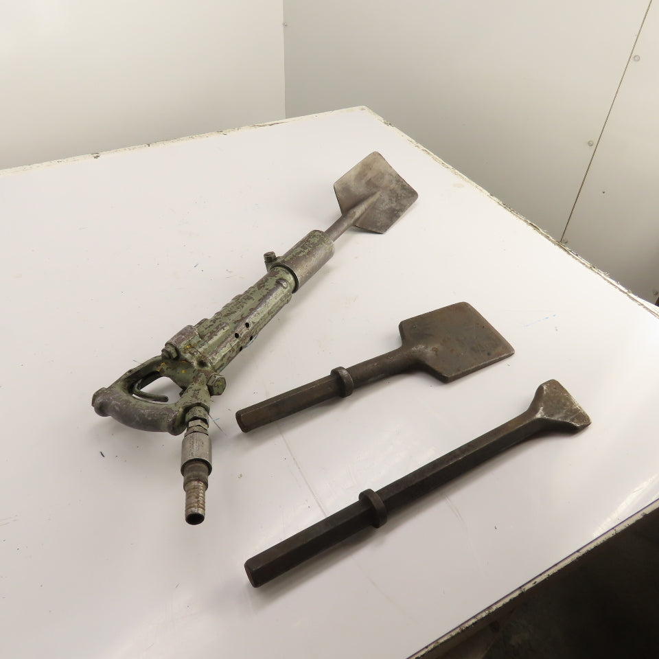 Le Roi Model 31 Pneumatic Chipping Hammer with (3) Chisel Attachments