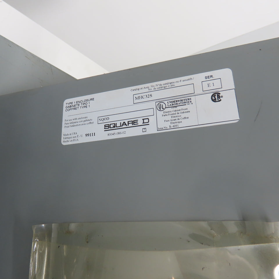 Square D NQOD30L225 225A 240V 3Ph 30-Circuit NQOD Panelboard Enclosure