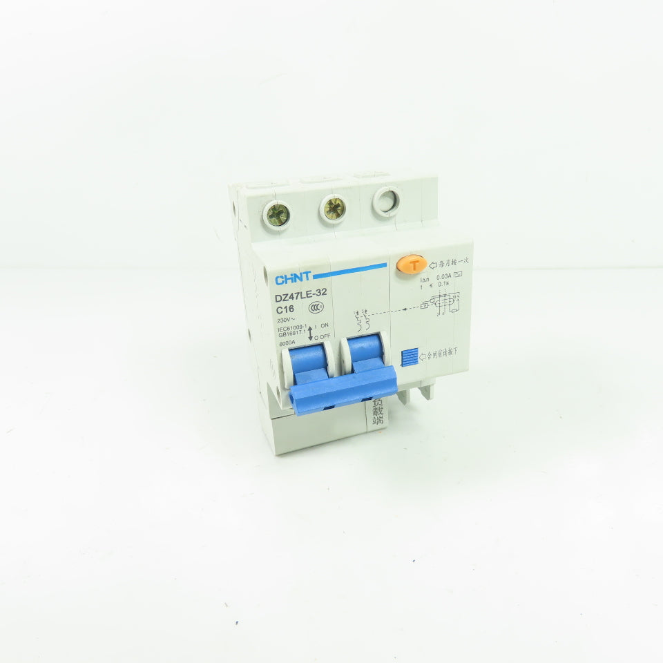 CHNT DZ47LE-32 16A 230V 1P+N RCBO Residual Current Circuit Breaker