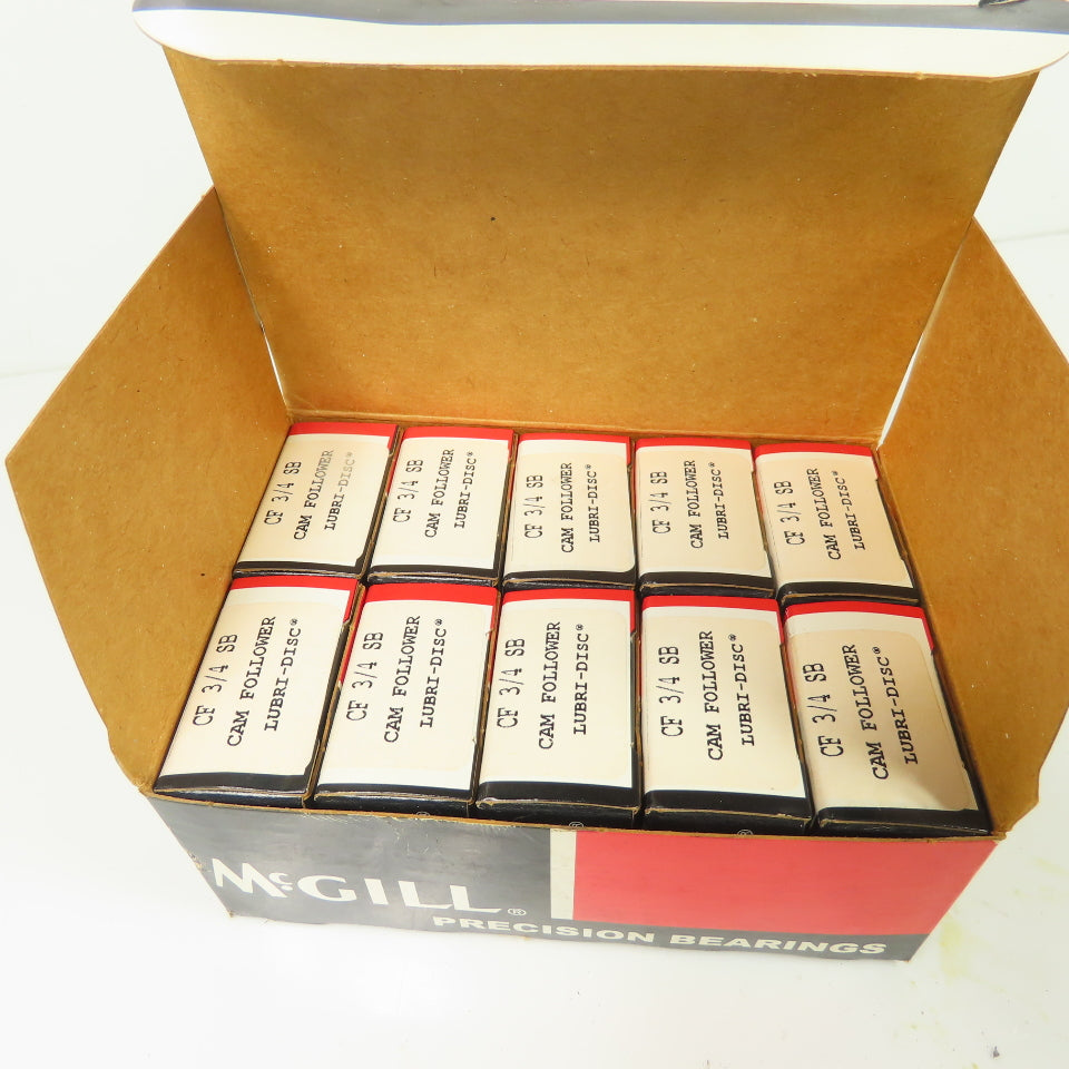 McGill CF 3/4 SB Cam Follower Lubri-Disc 3/4" NEW Lot Of 10