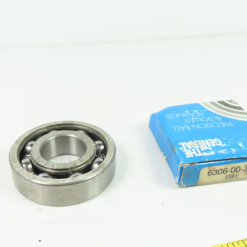 The General 6306-00-30E Precision Ball Bearing 6306E Open 72mm Od 30mm Bore