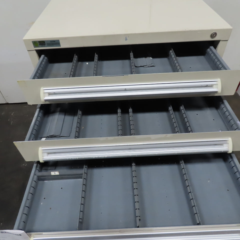 Stanley Vidmar 30" x 27-1/2" x 59" Tall 12 Drawer Tool Parts Storage Cabinet