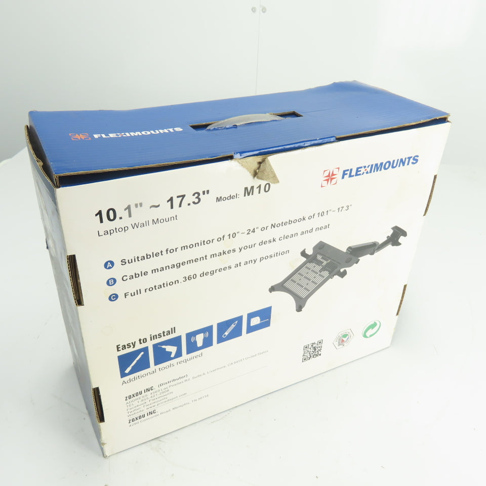 FLEXIMOUNTS M10 Full Motion Laptop Wall Mount 10.1"-17.3"