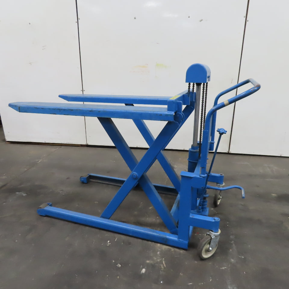 Bishamon LV10W 1000Lbs. Skid Lift Foot Powered Pallet Jack Truck 30" Lift