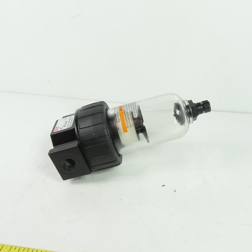 Schrader Bellows 06F11ACSB Air Line Filter 150 psi 125 F Max Polycarbonate Bowl
