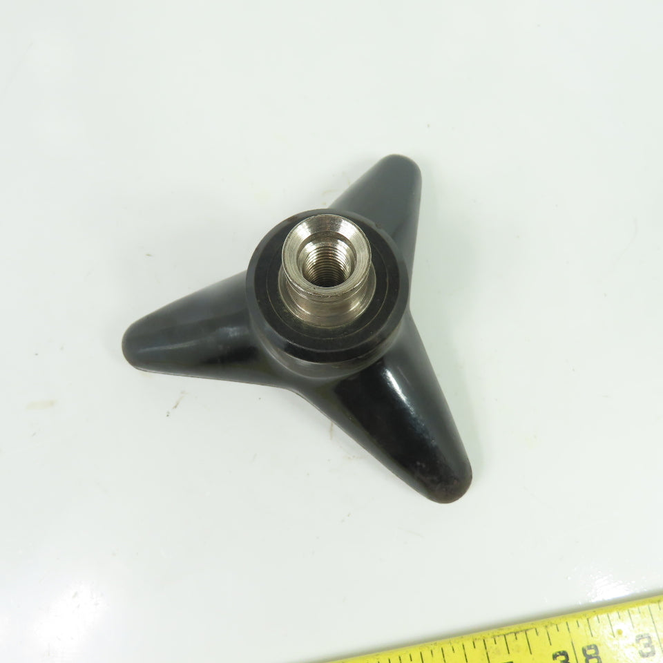 3-Arm Star Hand Knob with Threaded Metal Insert