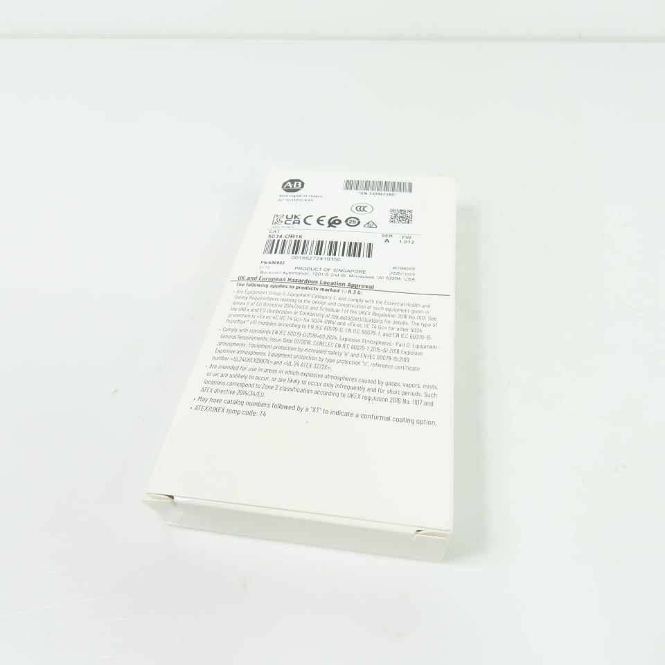 Allen-Bradley 5034-OB16 Digital 16 Output Module 24VDC 0.5A Ser A FW 1.012 NEW