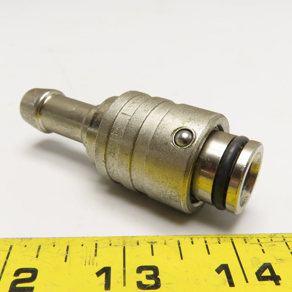Staubli Full Flow Quick Connect 3/4" x 1/2" Hose Straight Stainless Steel