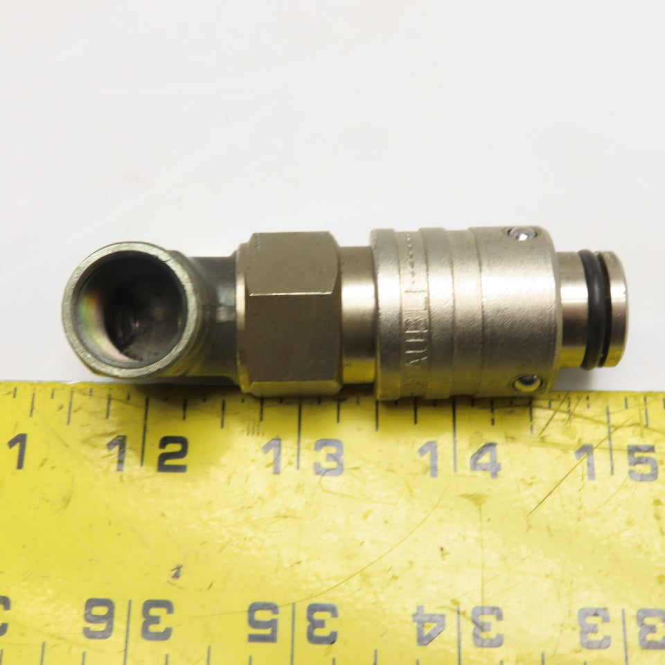 Staubli RMI 09 3/8" NPT Full Flow Quick Connect 90° Elbow 3/4"