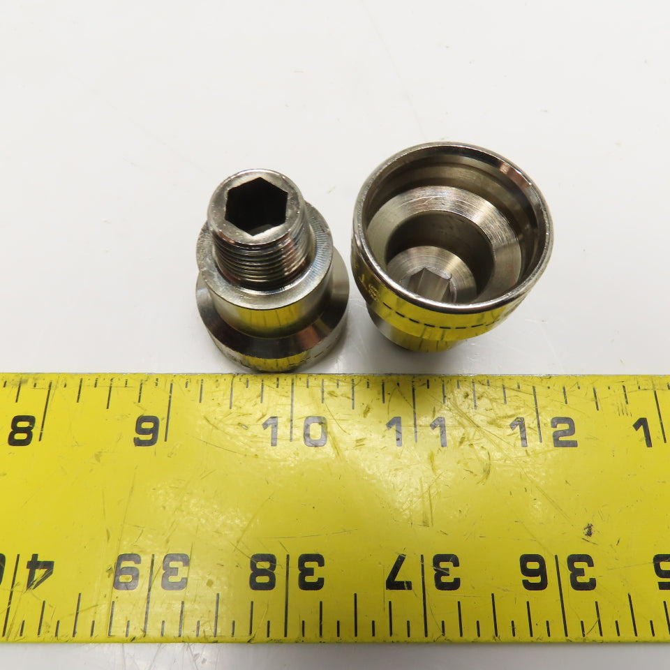 Staubli 3/8" NPT Stainless Steel Quick Connect Socket Lot Of 2