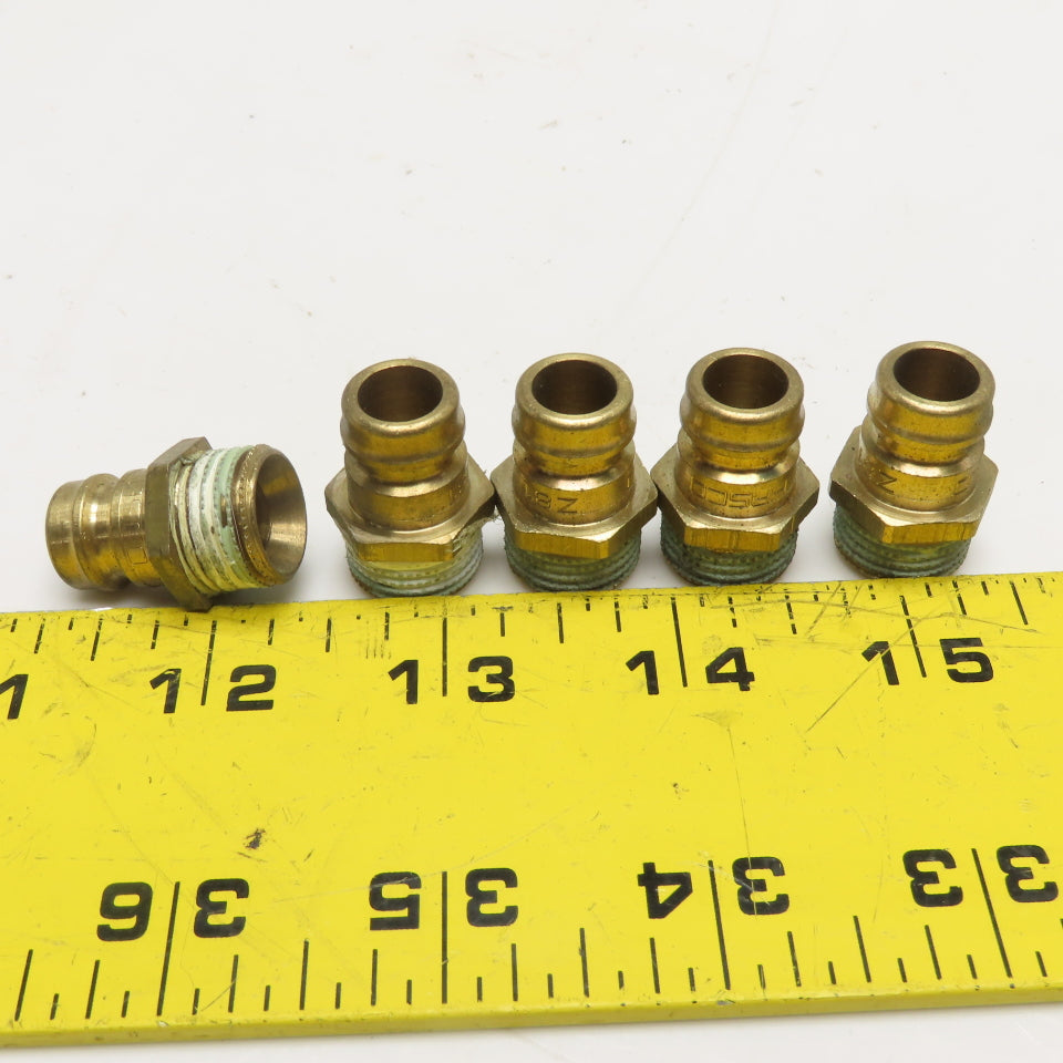 Hasco Z81 Full Flow Brass Quick Connect Male Fitting M16x1.5 Lot Of 5