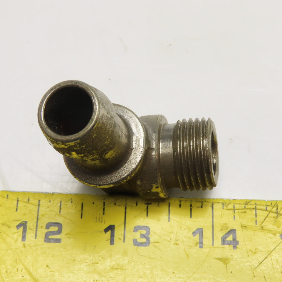 Staubli G3/8 Male x 5/8" ID Hose Stainless Steel Full Flow Elbow 90°