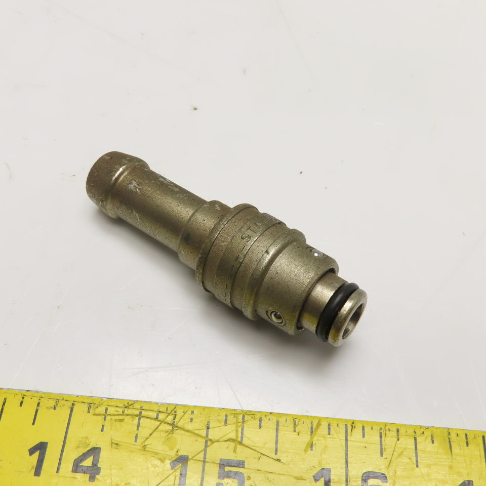 Staubli 12mm ID Hose x 17mm Male Quick Connect Full Flow Straight Fitting
