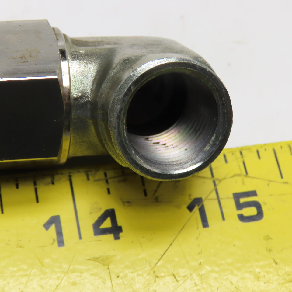 Staubli 3/8" NPT Quick Connect Full Flow Stainless Steel Elbow & Male Socket 2pc