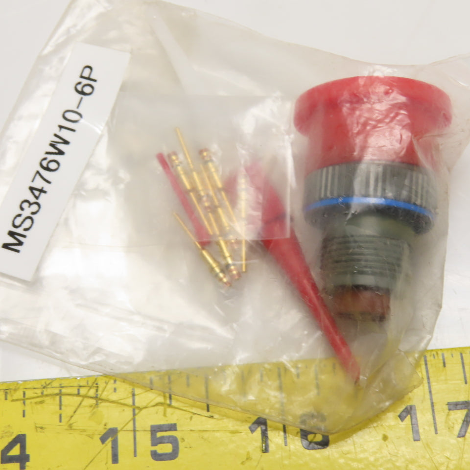 Aero-Electric Connector MS3476W10-6P 6-Pin Circular Connector Plug with Contacts