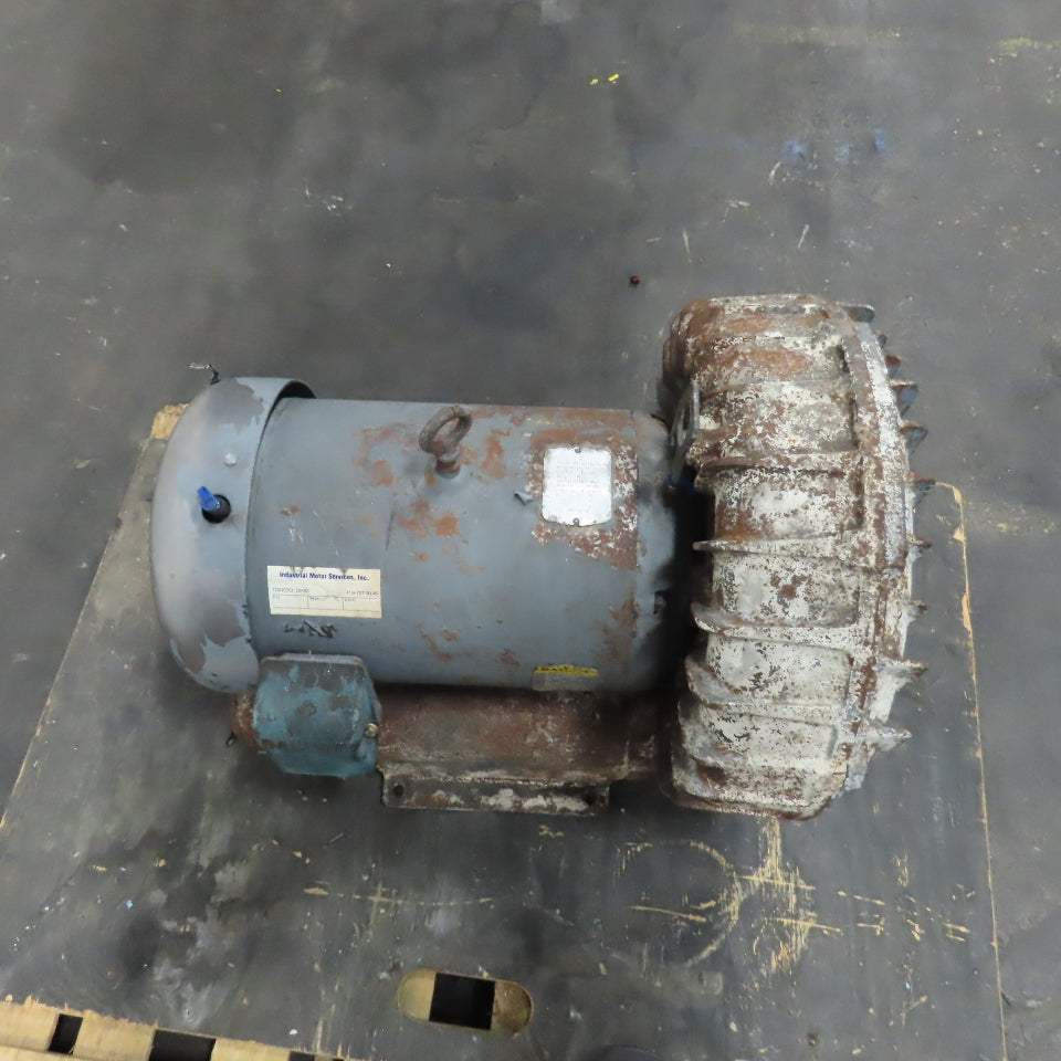 Baldor J1510 15HP Regenerative Blower Vacuum Pump 208-230/460V 3Ph Tested