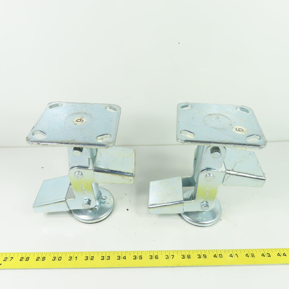 Pemco Heavy Duty Foot Activated Floor Lock 7-3/4" Extended Height Lot Of 2