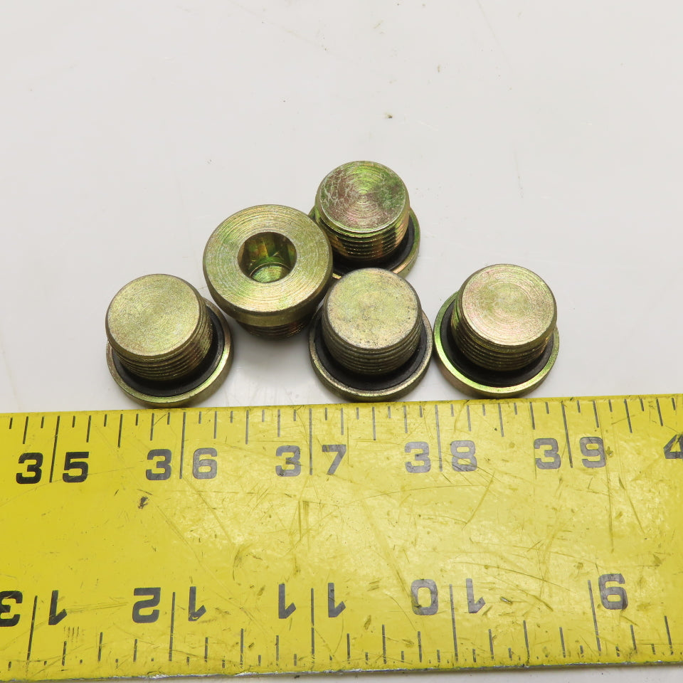M20x1.5 Metric Hydraulic Plug Brass Hex Drive Seal Seat Lot Of 5