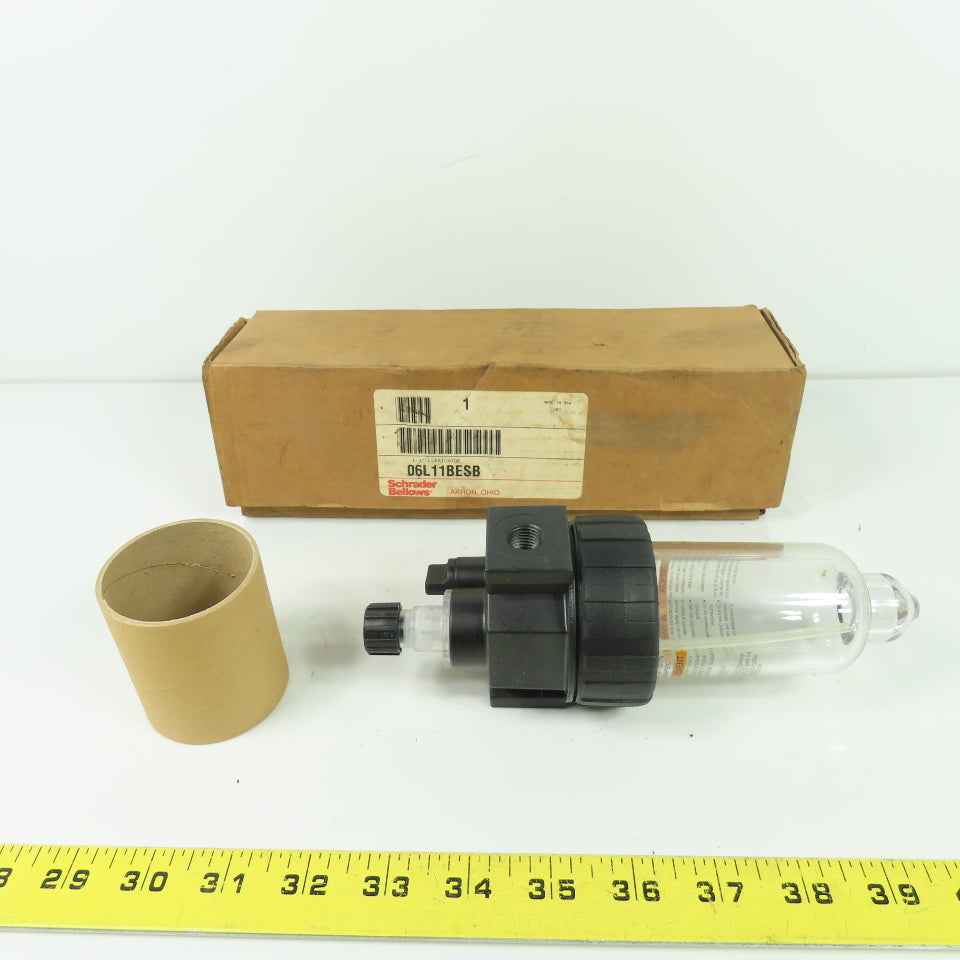 Schrader Bellows 06L11BESB Pneumatic Air Line Lubricator 150 PSI 1/4" NPT NEW