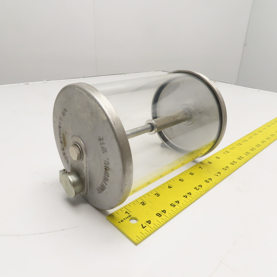 Lube Devices Inc. Transparent Liquid Reservoir 5" Diameter 7" Length 1/4" NPT