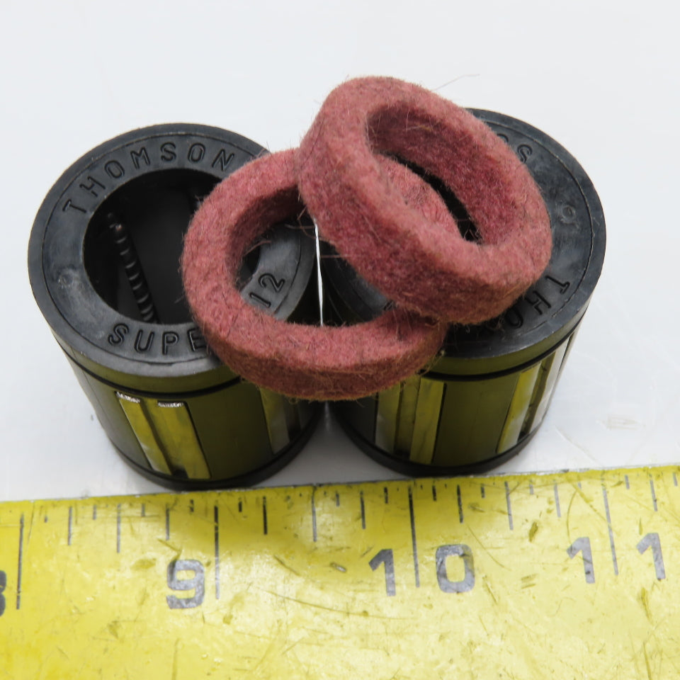Thomson Super 12 Pair of Linear Ball Bushing Bearings with Seals