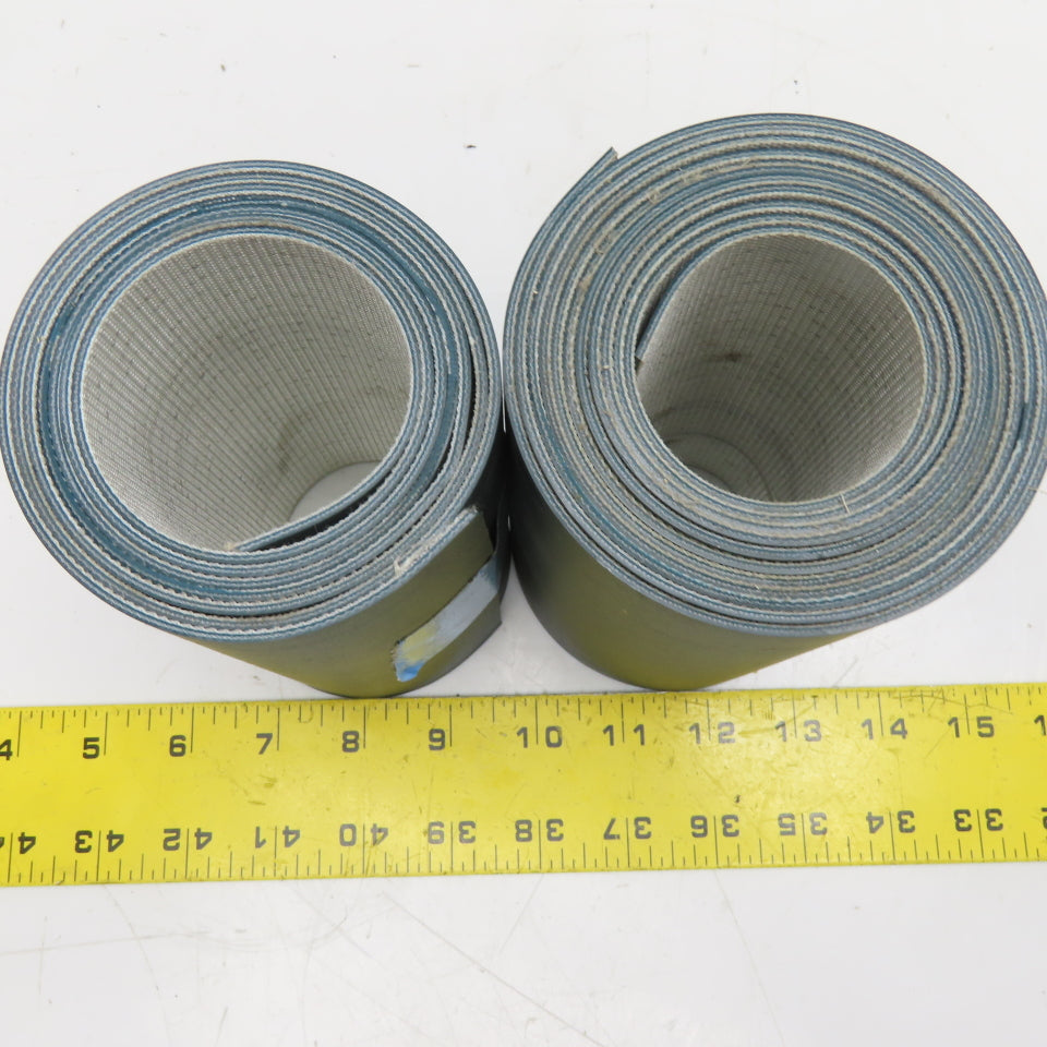 150mm Wide Smooth Top 2 Ply 2mm Thick Conveyor Belt 98" & 63" Lot Of 2