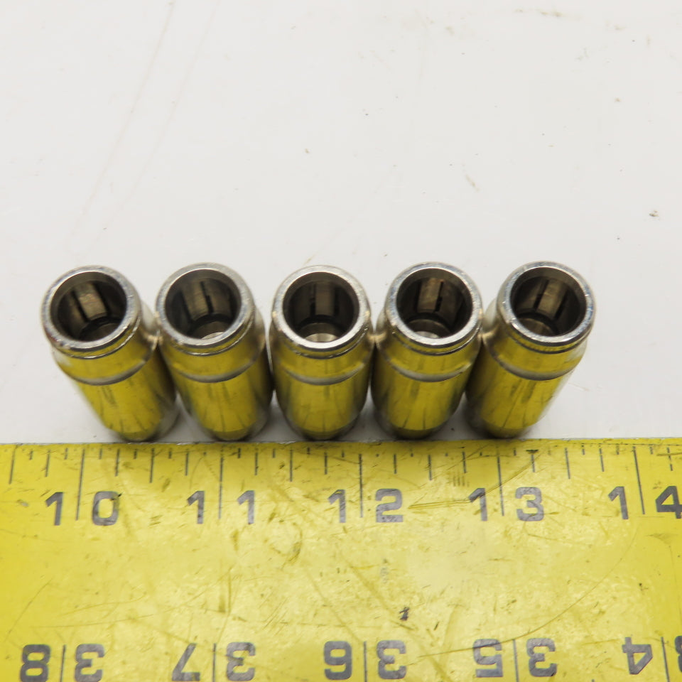 10mm Push To Connect Zinc Coated Brass Coupling Fitting Lot Of 5