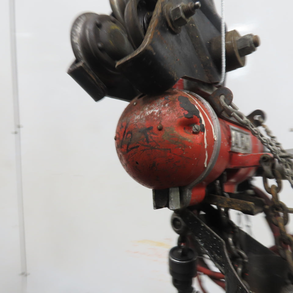 ARO 7756DT 1/2 Ton 1000LB Air Pneumatic Chain Hoist 12' Lift W/ Pendant
