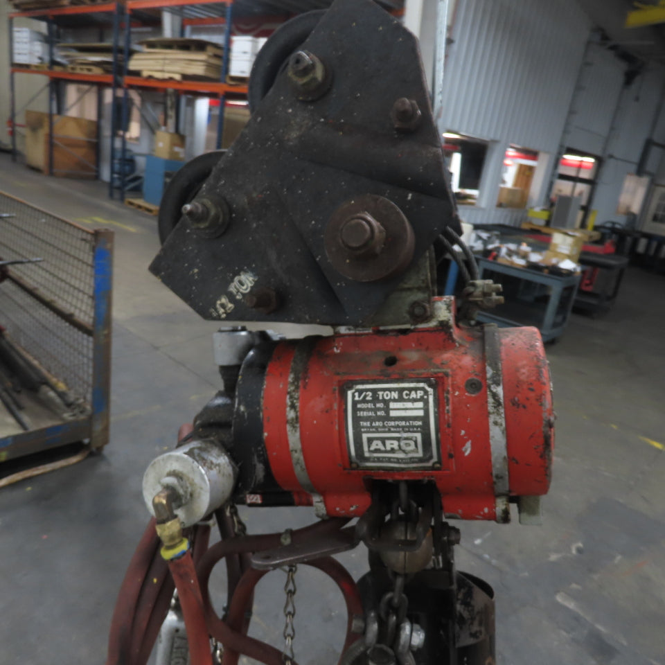 ARO 7756CT 1/2 Ton 1000LB Air Pneumatic Chain Hoist 13' Lift W/ Pendant