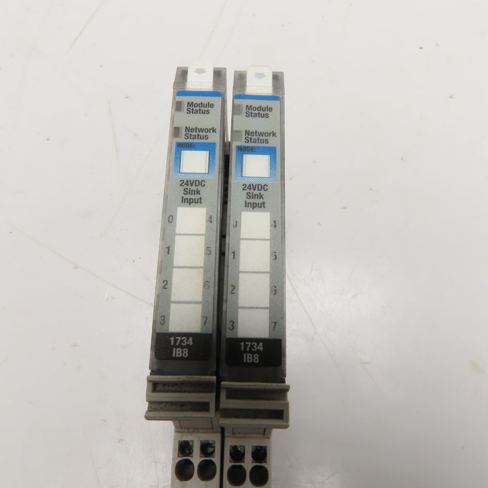 Allen Bradley 1734-IB8 1734-TOP Point I/O 8 Point Digital Input Module Lot Of 2