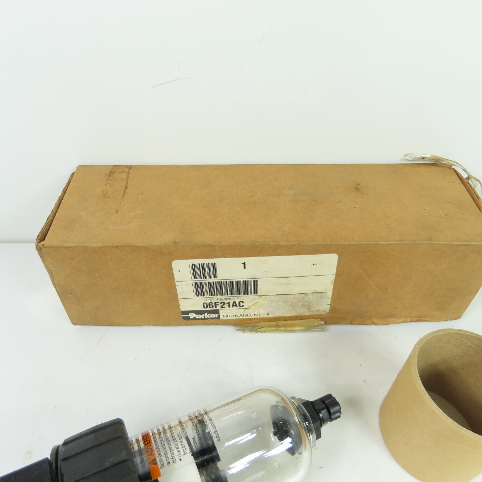 Parker 06F21AC Pneumatic Air Line Filter 150 PSI 3/8" NPT NEW