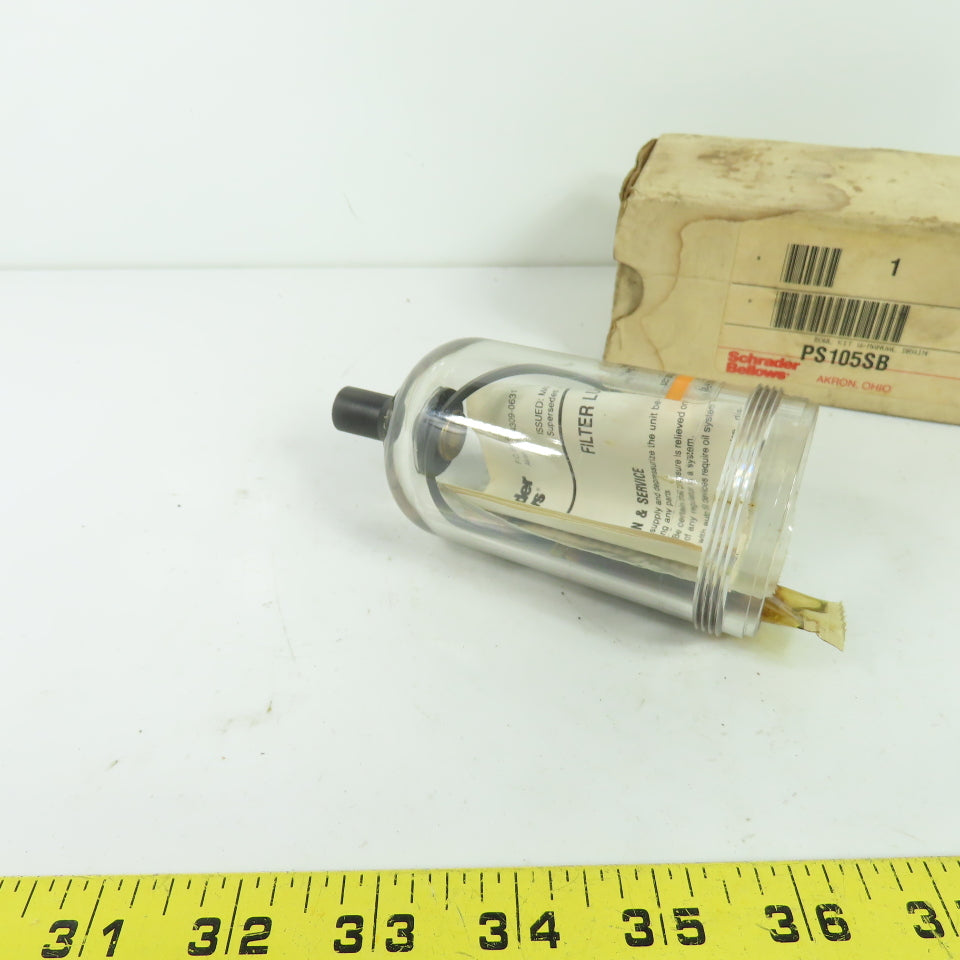 Schrader Bellows PS105SB Pneumatic Filter/Lubricator Bowl Kit w/ Manual Drain
