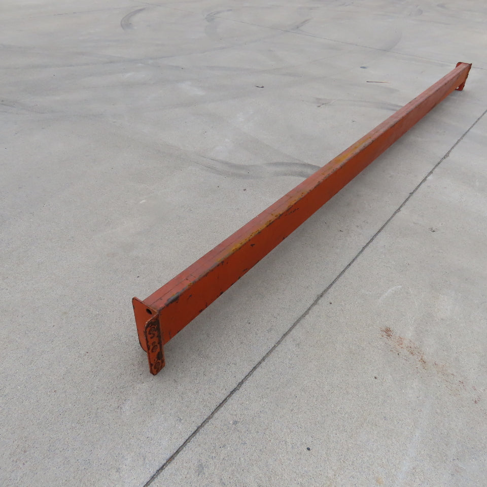 96" x 4" x 2-1/2" Shaved Pin Pallet Racking Beam Shelf Used