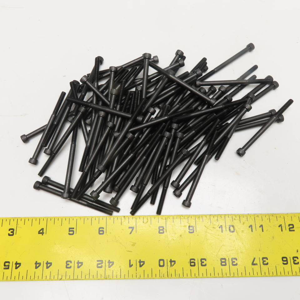 10-24 Socket Head Cap Screws Black Oxide 3" OAL 1" Thread Length Lot Of 85