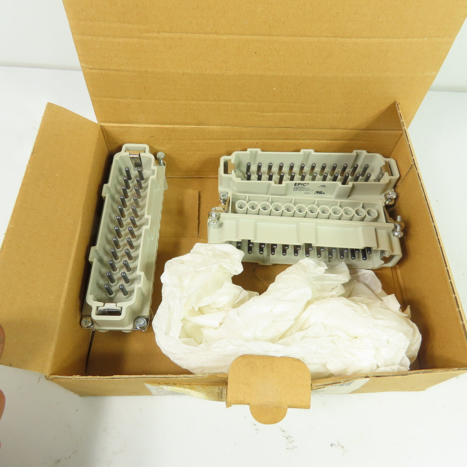 Lapp Epic 10196000 H-BE 24-Pin Male Power Connector Insert 16A 500V Lot Of 3
