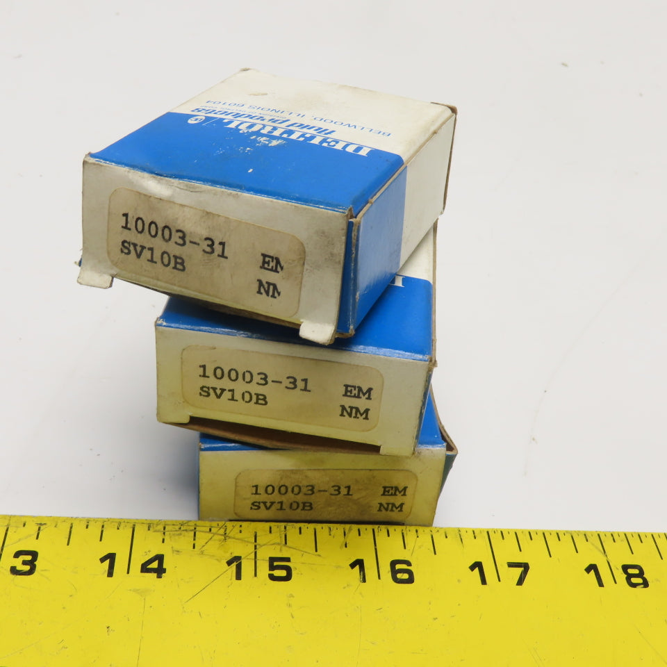 Deltrol SV10B 10003-31 Shuttle Valve 1/8" NPT Brass Lot of 3
