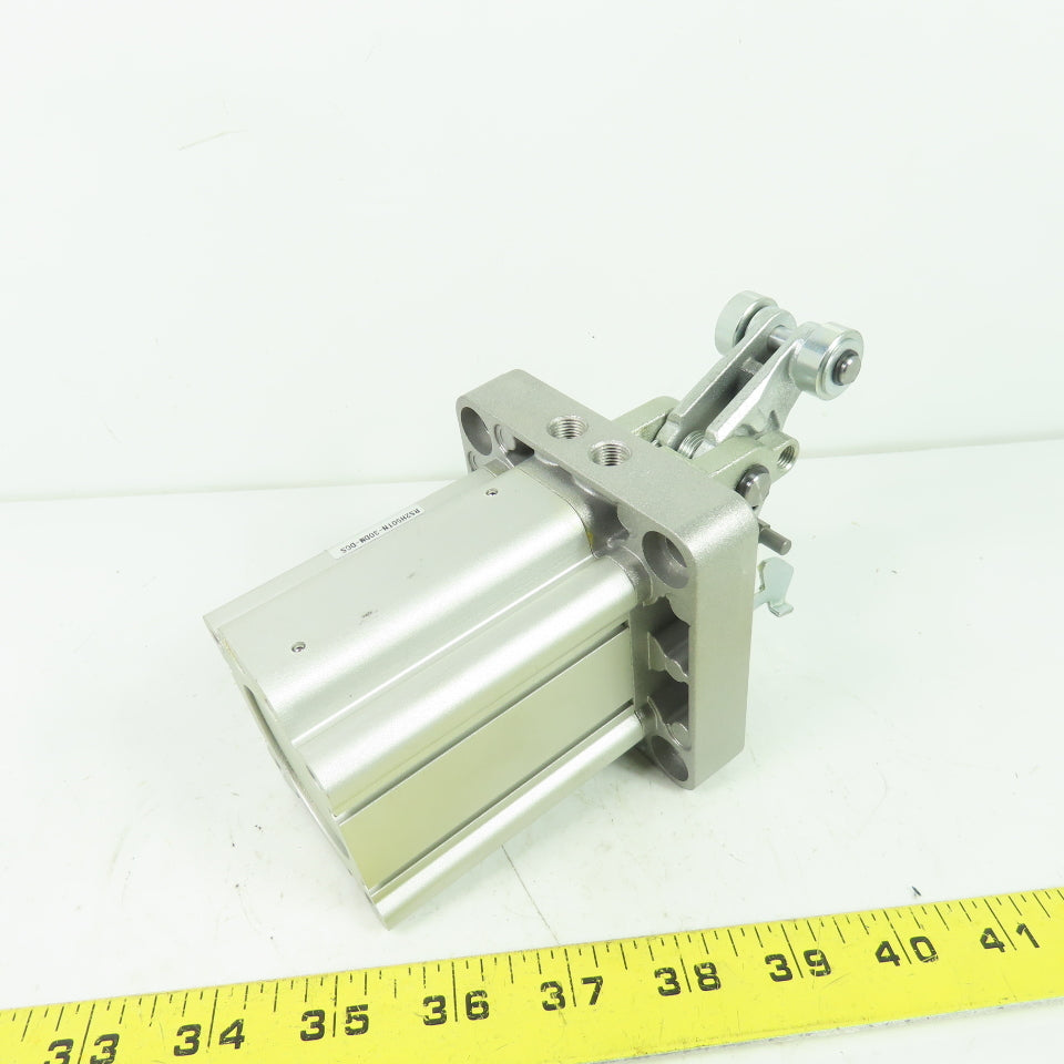 SMC RS2H50TN-30DM-DCS Pneumatic Air Stopper Cylinder W/ Roller 1.0 Mpa
