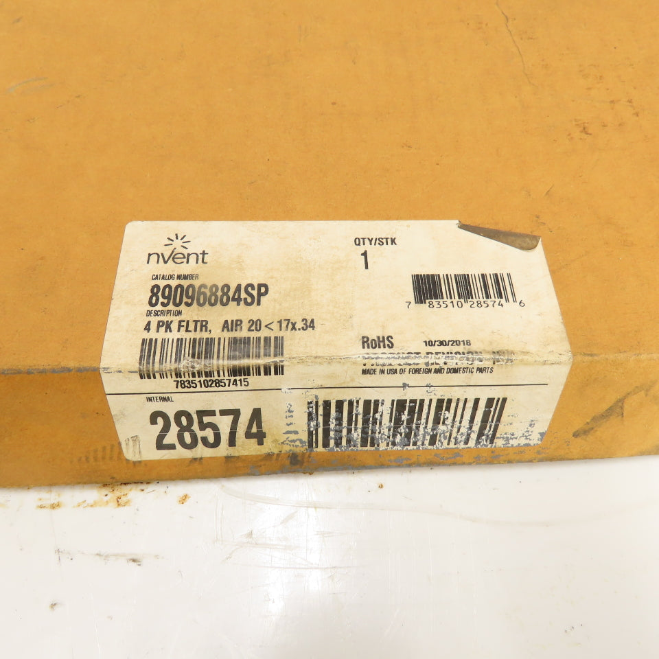 nVent Hoffman 89096884SP Washable Aluminum Mesh Air Filter 17x17x0.34 Lot Of 3