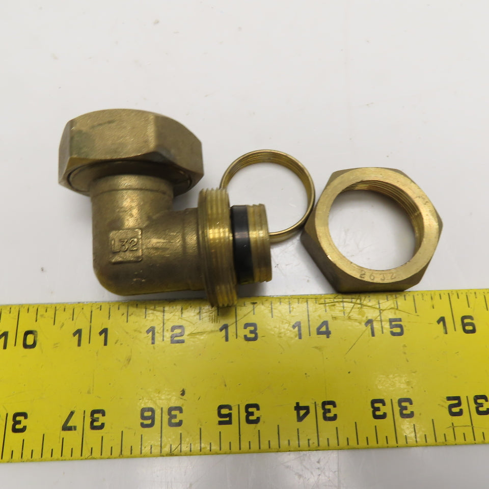 L32 1" PEX Brass Compression Elbow Fitting 2632